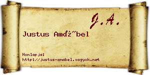 Justus Amábel névjegykártya